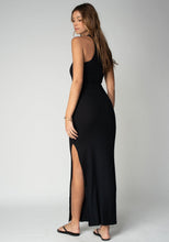 Load image into Gallery viewer, FINAL SALE: Stillwater, Wide Rib Cut Away Maxi Dress, Black
