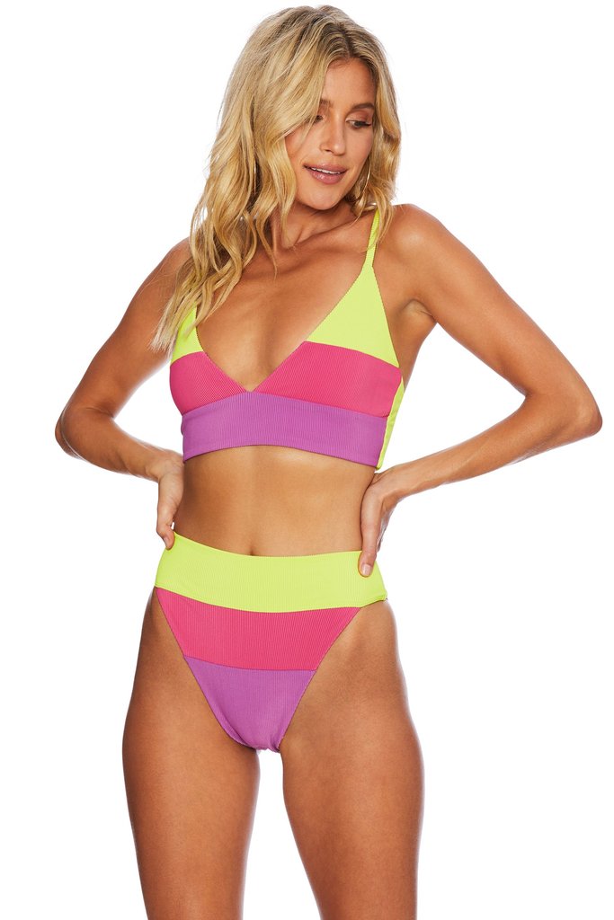 FINAL SALE: Beach Riot, Riza Top Lime Punch Colorblock